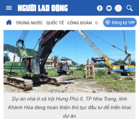Báo Người Lao Động đăng tải dự án NOXH Hưng Phú 2