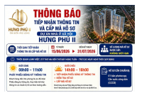 Thông báo về khai trương Văn phòng Tư vấn và Tiếp nhận hồ sơ Dự án NOXH Hưng Phú II